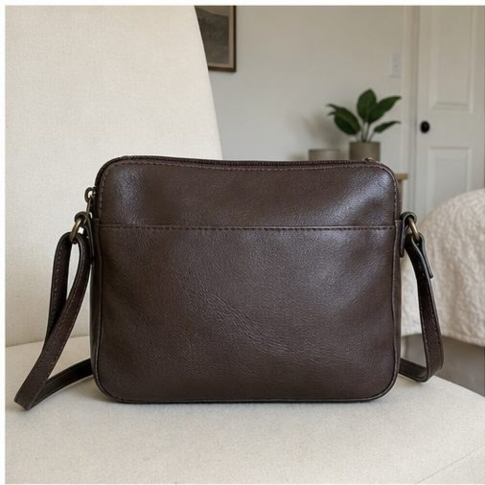 Brown Faux Leather Bag